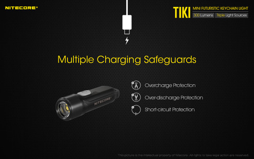 Nitecore TIKI LE Tiny 300 lumen rechargeable keychain and signal light