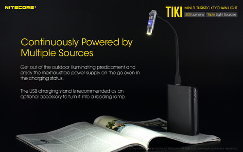 Nitecore TIKI LE Tiny 300 lumen rechargeable keychain and signal light