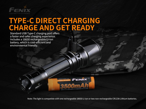 Fenix TK26R Tri-coloured 1500 lumen rechargeable tactical LED torch