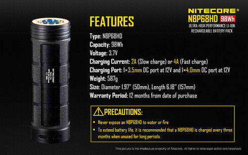 Nitecore NBP68HD Tiny Monster series rechargeable battery pack