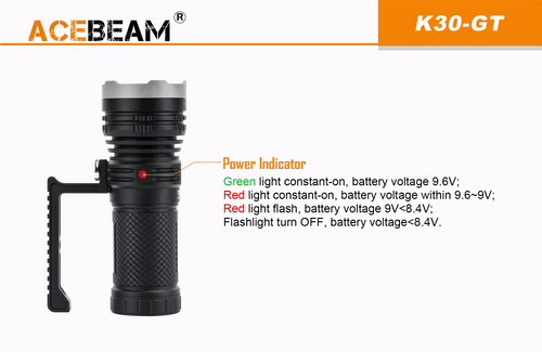 AceBeam K30 GT Compact 5500 lumen 1024m throw LED searchlight