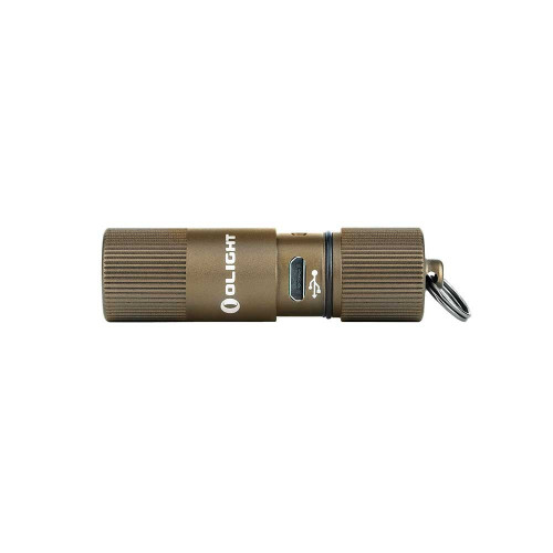 Olight i1R 2 Desert Tan 150 lumen USB rechargeable keyring torch