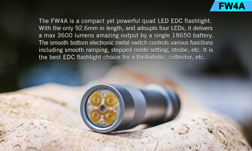 Lumintop FW4A Compact 3600 lumen enthusiasts LED torch