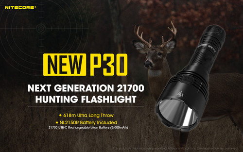 Nitecore New P30 Compact 1000 lumen 618m throw LED torch
