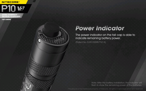 Nitecore P10 V2 Compact 1100 lumen tactical LED torch