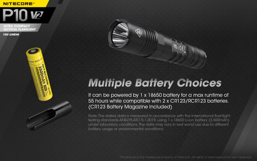 Nitecore P10 V2 Compact 1100 lumen tactical LED torch
