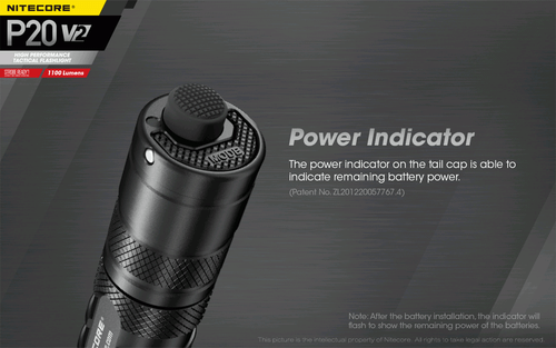 Nitecore P20 v2 - Strobe Ready 1100 lumen tactical LED torch