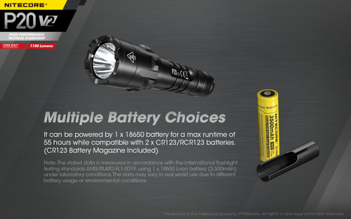 Nitecore P20 v2 - Strobe Ready 1100 lumen tactical LED torch