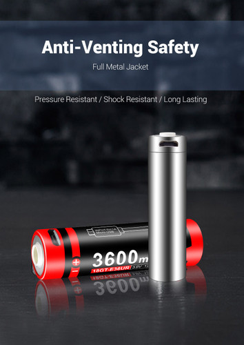 Klarus 18GT-E36UR Customised 3600mAh USB rechargeable Li-ion battery