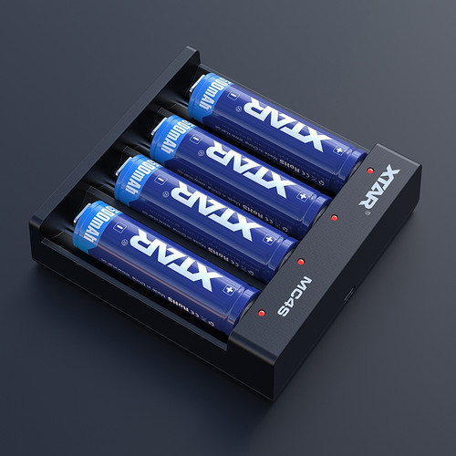 Xtar MC4S Four-bay USB-C powered Li-ion/Ni-MH battery charger