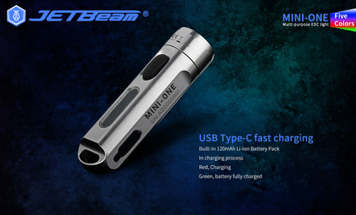 JETBeam MINI ONE 500 lumen USB-C rechargeable keychain light