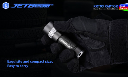 JETBeam RRT03 Raptor compact 1400 lumen 4 colour tactical torch