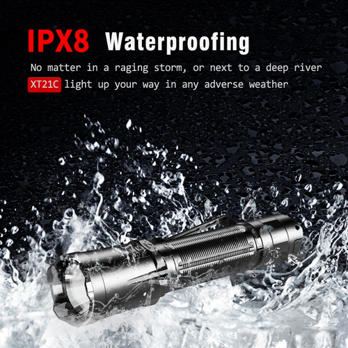 Klarus XT21C tactical 3200 lumen USB-C rechargeable torch