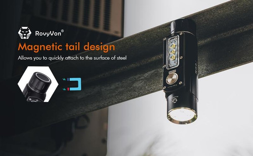 RovyVon E700S dual light 2800 lumen USB-C rechargeable LED torch
