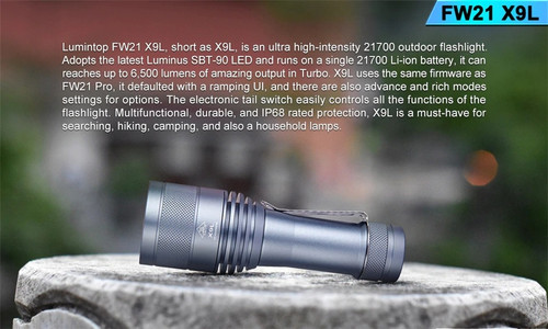 Lumintop FW21 X9L Copper Compact 6500 lumen 810m throw LED torch