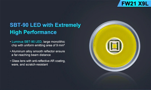 Lumintop FW21 X9L Copper Compact 6500 lumen 810m throw LED torch