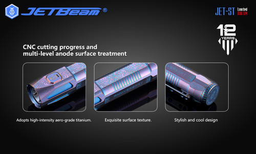 JETBeam JET-ST special edition 800 lumen titanium LED torch 