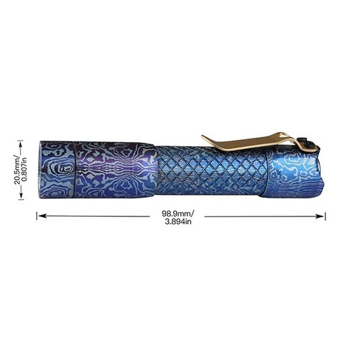 MecArmy PS14 compact 1200 lumen dual LED titanium EDC torch