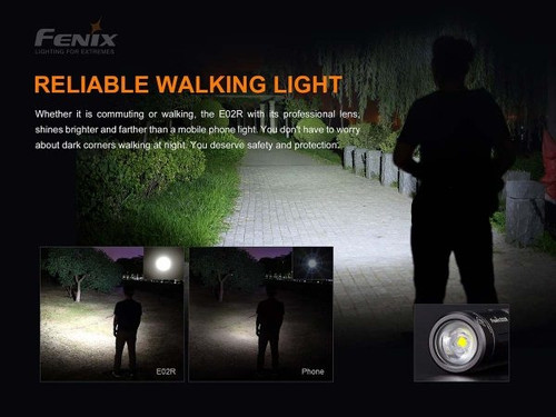 Fenix E02R mini 200 lumen rechargeable keychain light