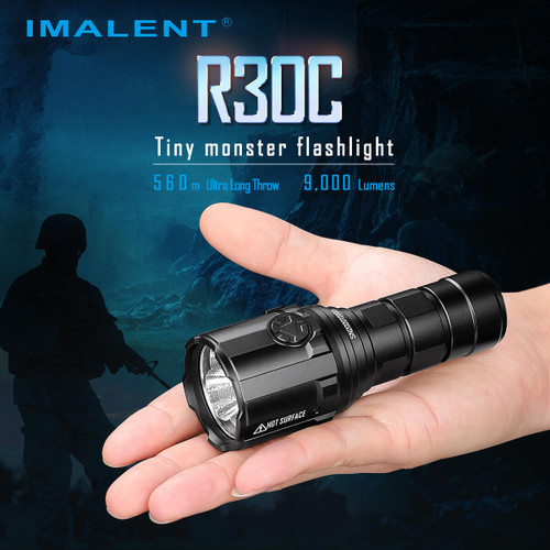 Imalent R30C super compact 9,000 lumen 560m LED torch - LiteShop