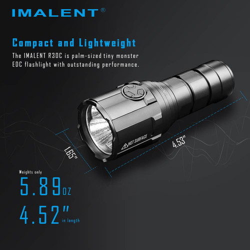 Imalent R30C super compact 9,000 lumen 560m LED torch - LiteShop