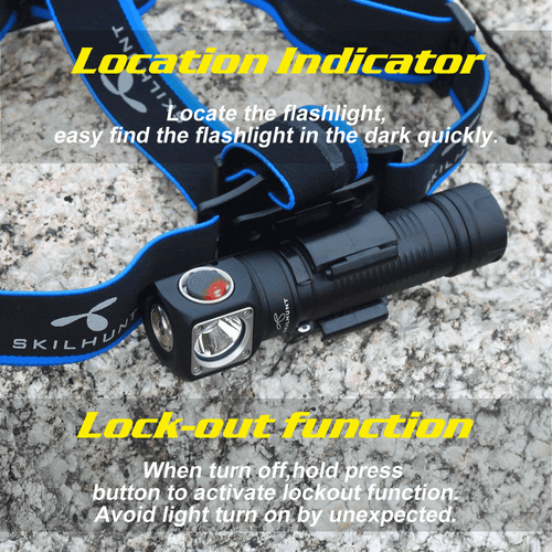 Skilhunt H04 compact 1000 lumen multifunctional LED headlamp