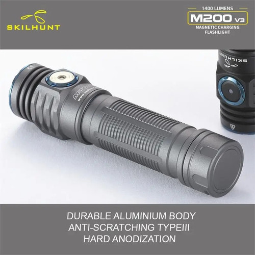 Skilhunt M200 V3 Compact 1400 lumen magnetic rechargeable torch