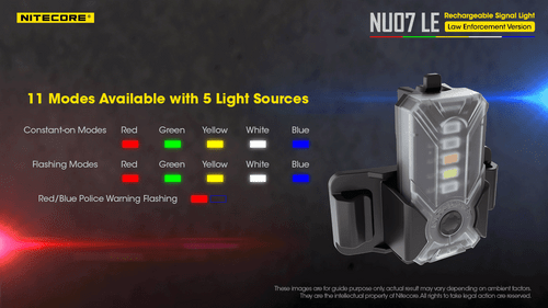 Nitecore NU07 LE multicolour rechargeable signal light 