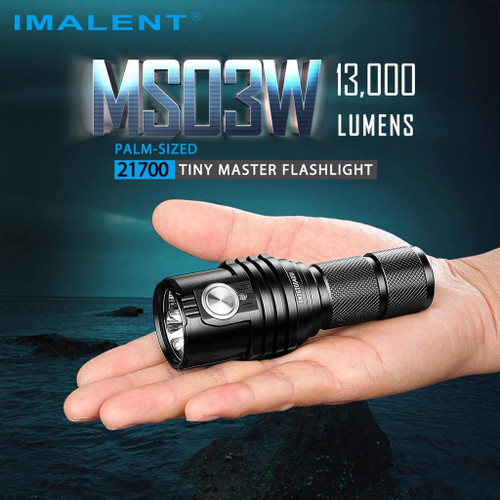 Imalent MS03W palm-sized 13000 lumen powerful warm LED torch