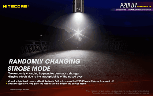 Nitecore P20i UV compact 1800 lumen USB-C rechargeable LED torch with UV output