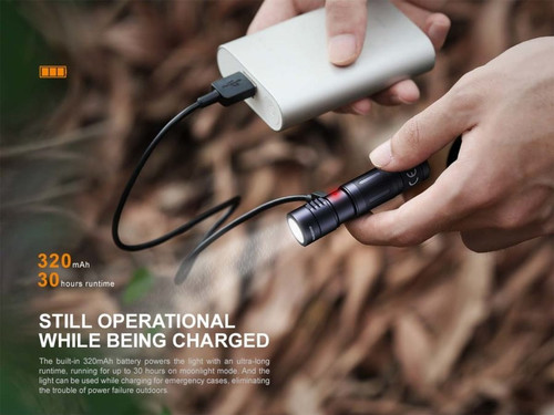 Fenix E05R compact 400 lumen rechargeable keychain light