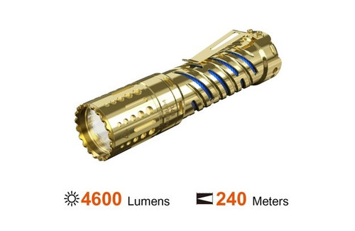 AceBeam E70-BR compact 4600 lumen brass EDC torch 