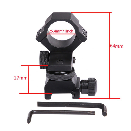 Low profile windage elevation 25.4mm torch scope mount
