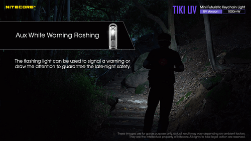 Nitecore TIKI UV mini 1000mW UV rechargeable keychain light