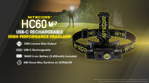 Nitecore HC60 V2 - Versatile 1200 Lumen USB-C Rechargeable LED