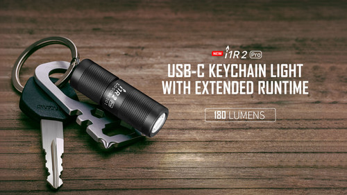 Olight i1R 2 Pro - Compact 180 Lumen USB-C Rechargeable Keychain Light