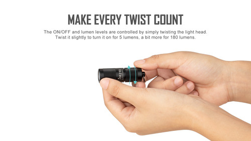Olight i1R 2 Pro - Compact 180 Lumen USB-C Rechargeable Keychain Light