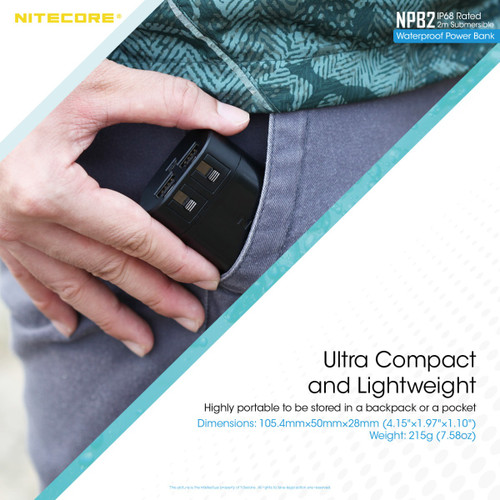 Nitecore NPB2 10000mAh waterproof power bank