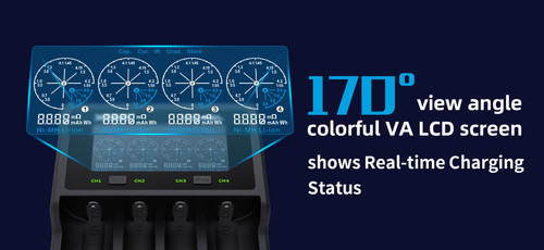 Xtar VC4SL 4 Channel USB-C powered battery charger