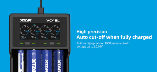 Xtar VC4SL 4 Channel USB-C powered battery charger