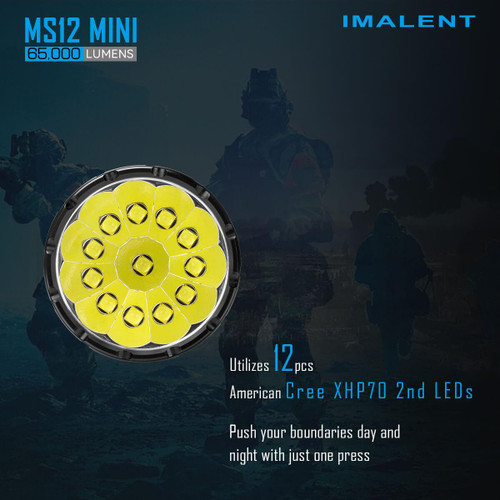 Imalent MS12 Mini Powerful 65000 lumen 1036m rechargeable search light