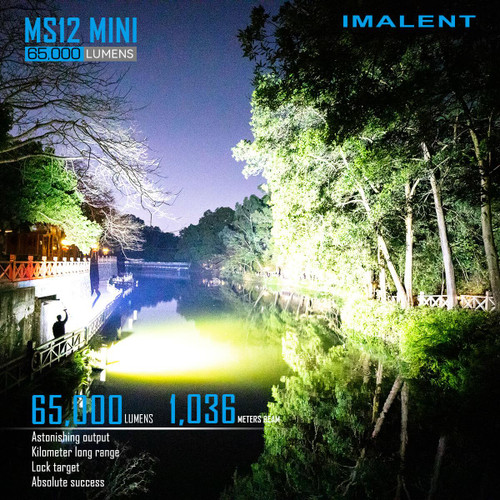 Imalent MS12 Mini Powerful 65000 lumen 1036m rechargeable search light