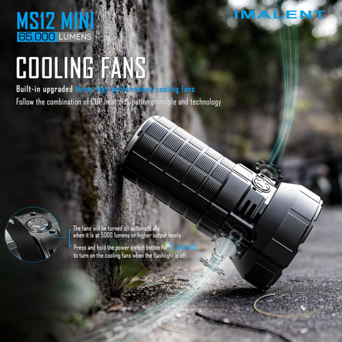 Imalent MS12 Mini Powerful 65000 lumen 1036m rechargeable search light