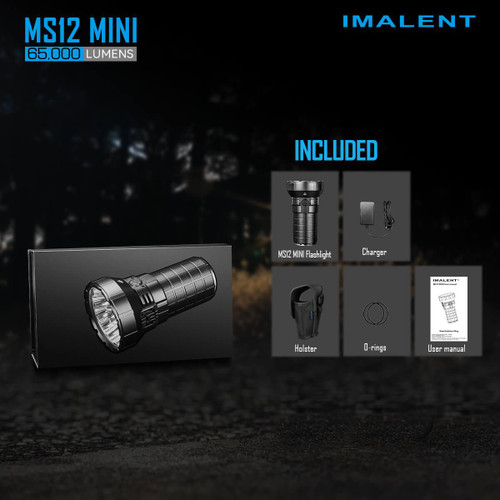 Imalent MS12 Mini Powerful 65000 lumen 1036m rechargeable search light