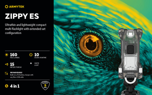 Armytek Zippy Extended Set USB rechargeable EDC Light