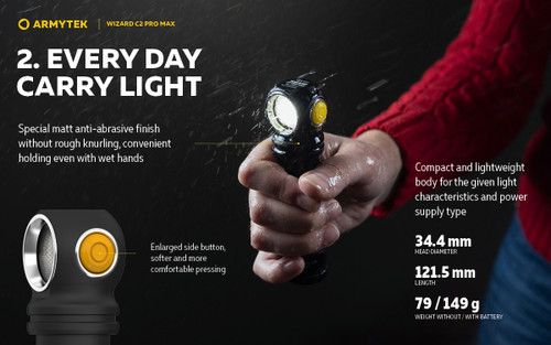 Armytek Wizard C2 Pro Max USB magnet 4000 lumen USB rechargeable headlamp