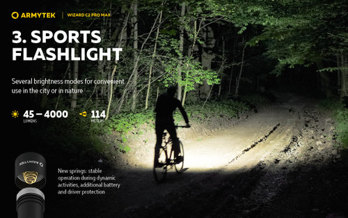 Armytek Wizard C2 Pro Max USB magnet 4000 lumen USB rechargeable headlamp