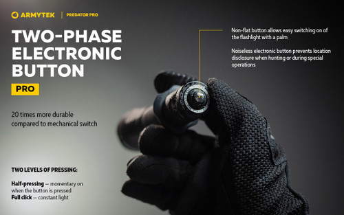 Armytek Predator Pro 1500 lumen 501m throw rechargeable LED torch