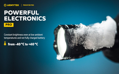 Armytek Predator Pro 1500 lumen 501m throw rechargeable LED torch