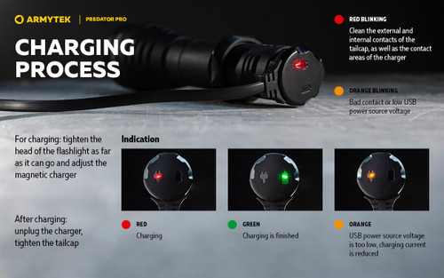 Armytek Predator Pro 1500 lumen 501m throw rechargeable LED torch